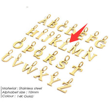 Personalized Gold letter Steel Letter Necklace