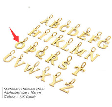 Personalized Gold letter Steel Letter Necklace