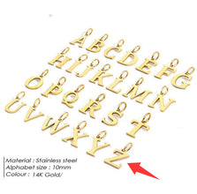 Personalized Gold letter Steel Letter Necklace