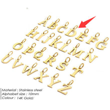 Personalized Gold letter Steel Letter Necklace