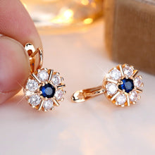 Round White Zircon Earrings