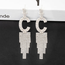 Ornaments Rhinestone Letters Earrings
