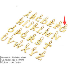 Personalized Gold letter Steel Letter Necklace