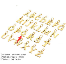 Personalized Gold letter Steel Letter Necklace