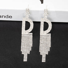 Ornaments Rhinestone Letters Earrings