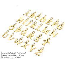 Personalized Gold letter Steel Letter Necklace