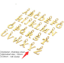 Personalized Gold letter Steel Letter Necklace