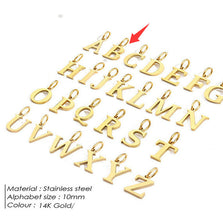 Personalized Gold letter Steel Letter Necklace