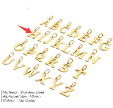 Personalized Gold letter Steel Letter Necklace