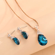 Jewelry Peacock Gem Necklace Earrings
