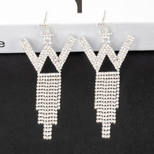 Ornaments Rhinestone Letters Earrings