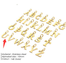 Personalized Gold letter Steel Letter Necklace