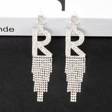 Ornaments Rhinestone Letters Earrings