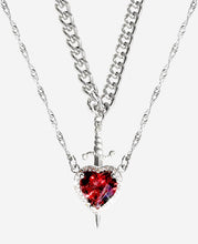 Arrow Heart Love Dagger Necklace