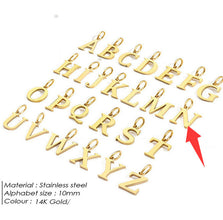 Personalized Gold letter Steel Letter Necklace