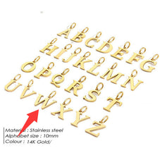 Personalized Gold letter Steel Letter Necklace