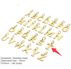 Personalized Gold letter Steel Letter Necklace