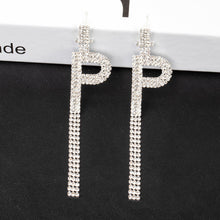 Ornaments Rhinestone Letters Earrings