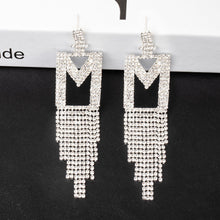 Ornaments Rhinestone Letters Earrings