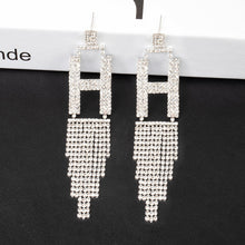 Ornaments Rhinestone Letters Earrings