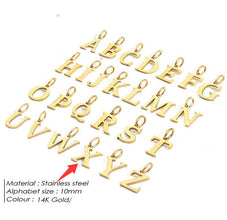 Personalized Gold letter Steel Letter Necklace