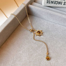 Sunflower Artificial Tigereye Necklace