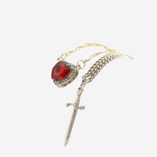 Arrow Heart Love Dagger Necklace