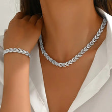 Luxury Leaf Diamond Bracelet Necklace