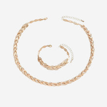 Luxury Leaf Diamond Bracelet Necklace