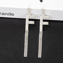 Ornaments Rhinestone Letters Earrings