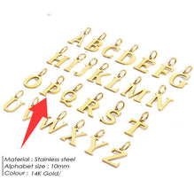 Personalized Gold letter Steel Letter Necklace