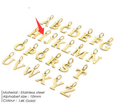 Personalized Gold letter Steel Letter Necklace