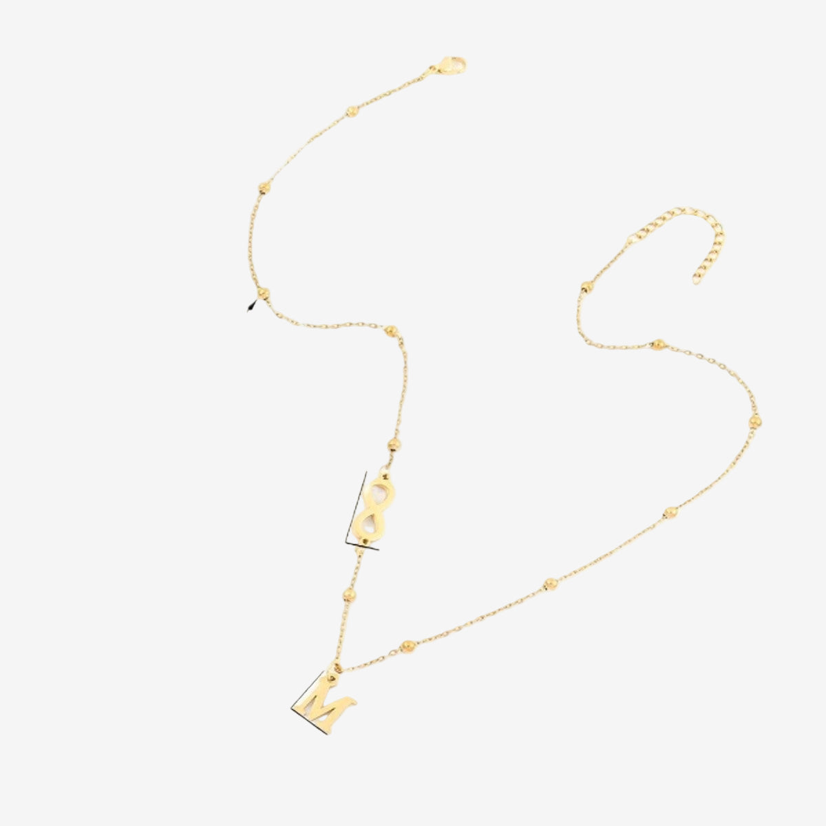 Personalized Gold letter Steel Letter Necklace