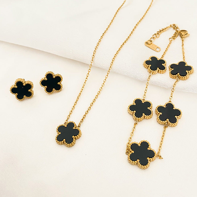 Five Leaf Clover Jewelry Set for Women