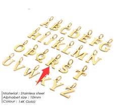 Personalized Gold letter Steel Letter Necklace