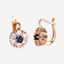 Round White Zircon Earrings