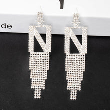 Ornaments Rhinestone Letters Earrings