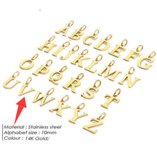 Personalized Gold letter Steel Letter Necklace
