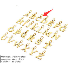 Personalized Gold letter Steel Letter Necklace