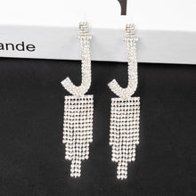 Ornaments Rhinestone Letters Earrings