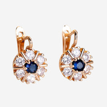 Round White Zircon Earrings