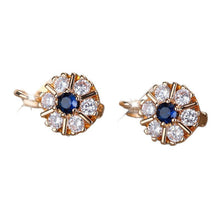 Round White Zircon Earrings