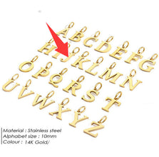 Personalized Gold letter Steel Letter Necklace